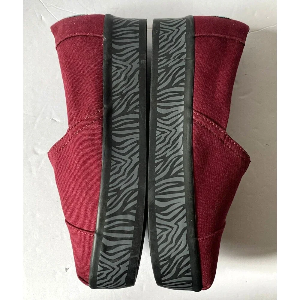Toms Shoes Women's Size 7 Cabernet Canvas Alpargata Boardwalk NWT 🤩 HOST PICK! - Picture 13 of 14